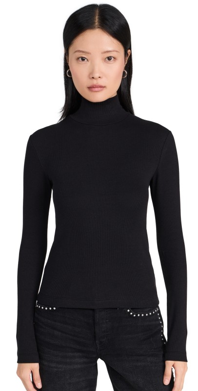 Velvet Helm Turtleneck Tee Black