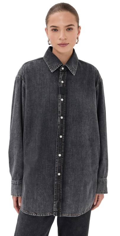 Stella McCartney Black Denim Shirt Black Denim Wash