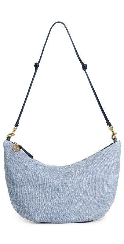 Clare V. Lune Bag Light Blue Denim Sued