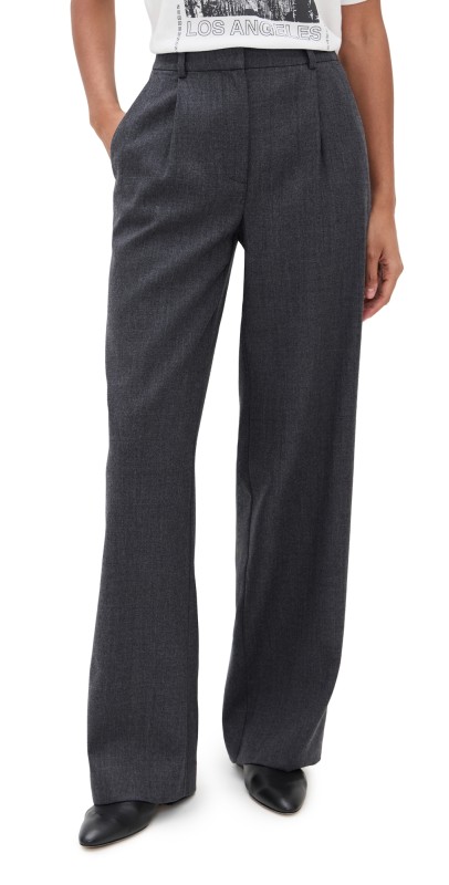 ANINE BING Trent Trousers Dark Grey