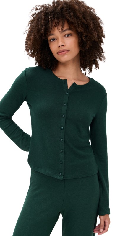 Leset Lauren Classic Cardigan Emerald