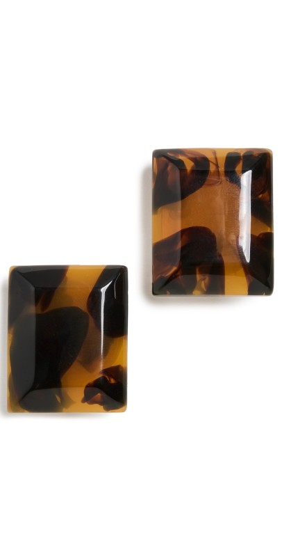 SHASHI Tortoise Brick Earrings Tortois