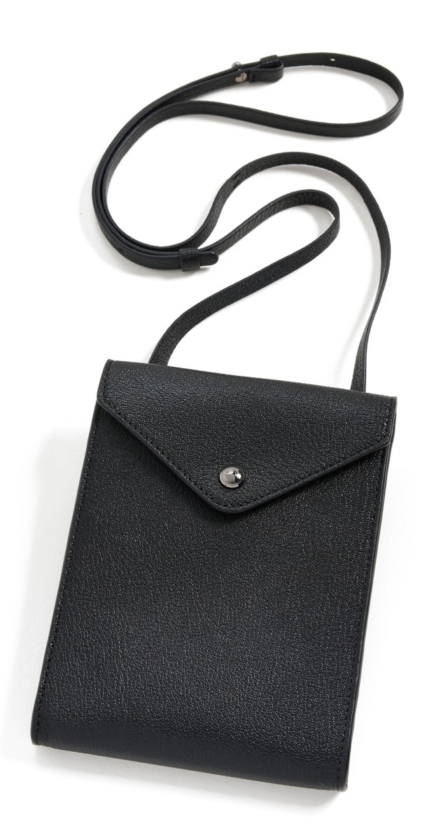 Lemaire Envelope Crossbody Bag with Strap Black
