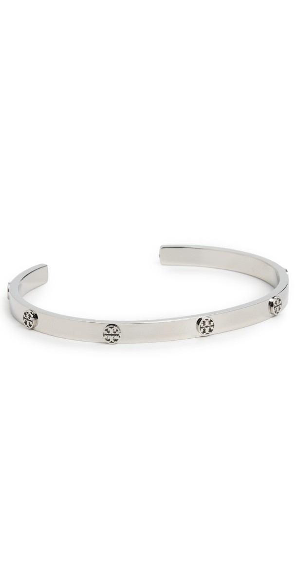 Tory Burch Miller Stud Thin Cuff Tory Silver