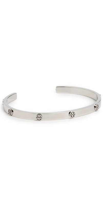 Tory Burch Miller Stud Thin Cuff Tory Silver