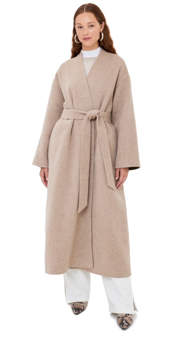 CO Double Wrap Coat Taupe