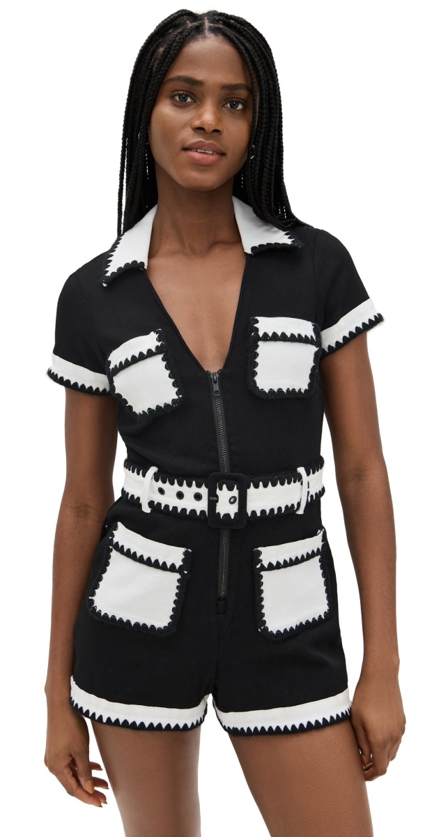 Show Me Your Mumu Tempe Romper Black/White