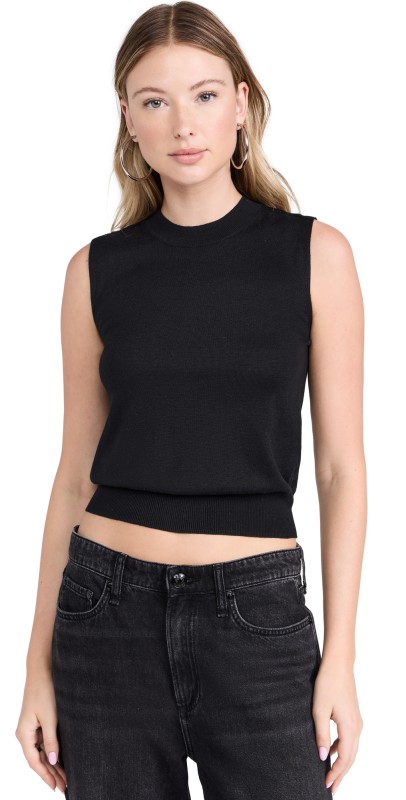 DL1961 Sleeveless Crewneck Black (Knit)