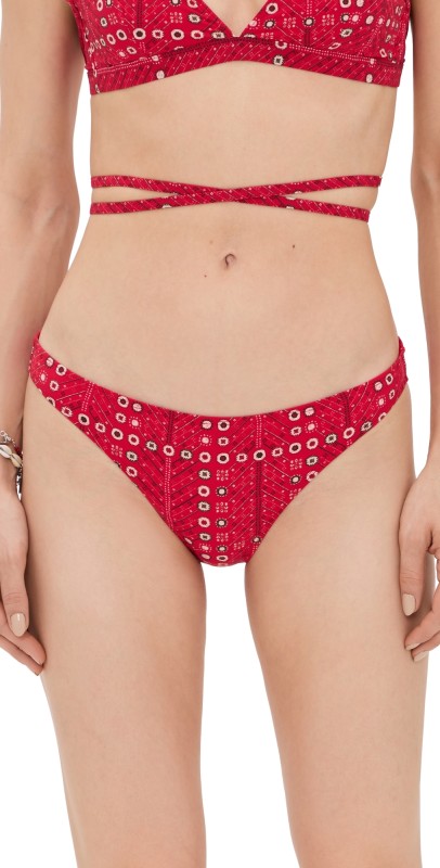 Isabel Marant Saly Bikini Bottoms Red