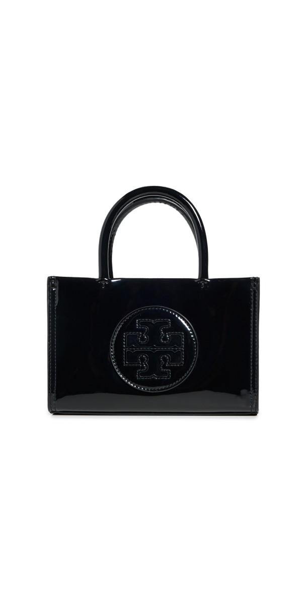 Tory Burch Ella Bio Patent Mini Tote Black