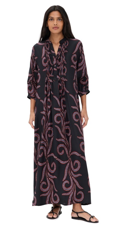 Natalie Martin Collection Sammie Maxi Dress Feather Black