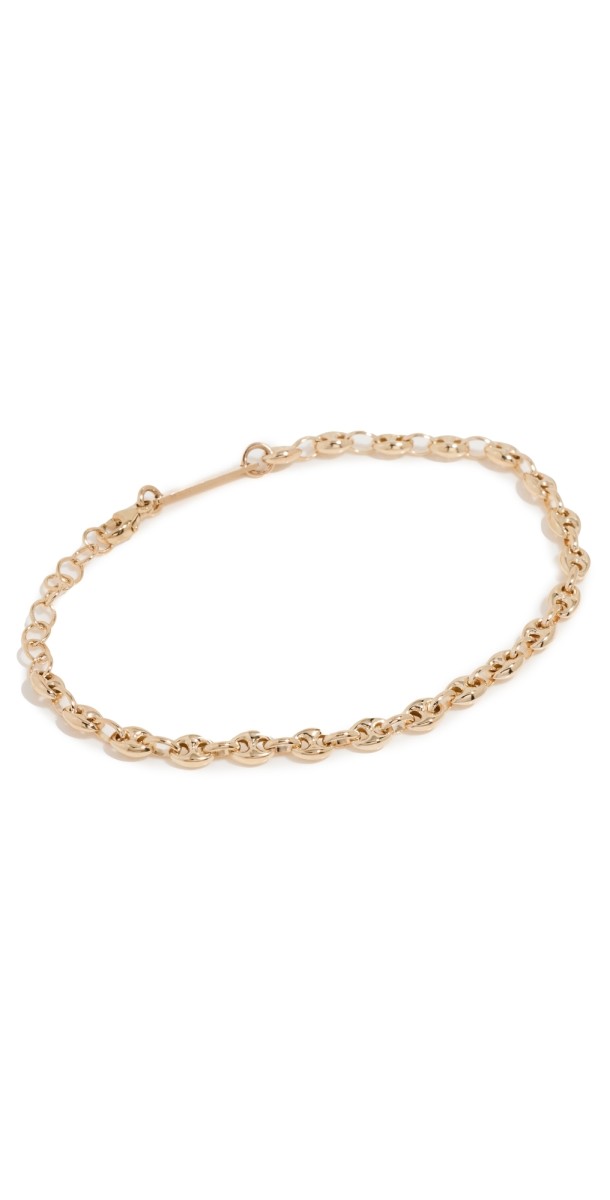 Zoe Chicco 14k Gold Small Puffed Mariner Bracelet Gold