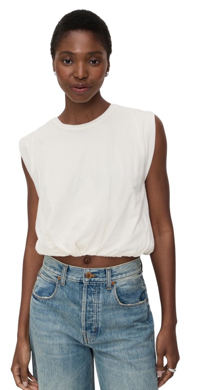Good American Cotton Muscle Tee Black001