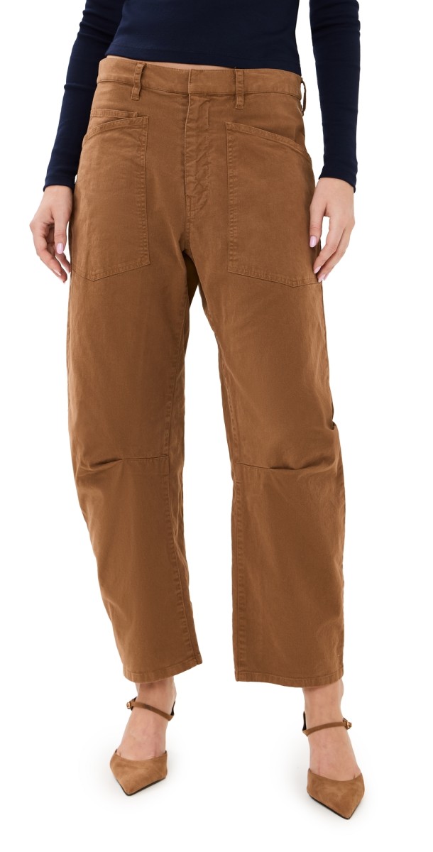 Nili Lotan Shon Twill Pants Rust