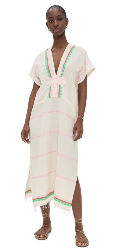 lemlem Gasira V Neck Caftan Kibebi Fragaria