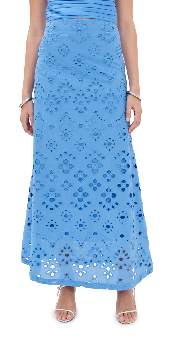 Figue Poppy Skirt Surf Blue