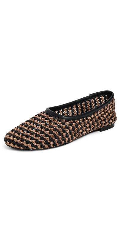 SIMONMILLER Riad Flats Chocolate/Black Stripe