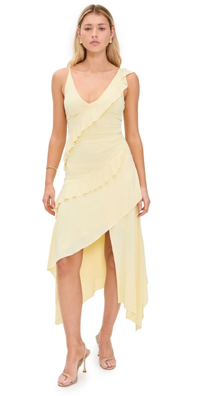 Bec + Bridge Marnie Asymmetrical Dress Butter