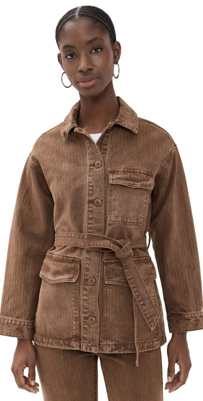 Veronica Beard Jean Ramone Chore Jacket Deep Ochre