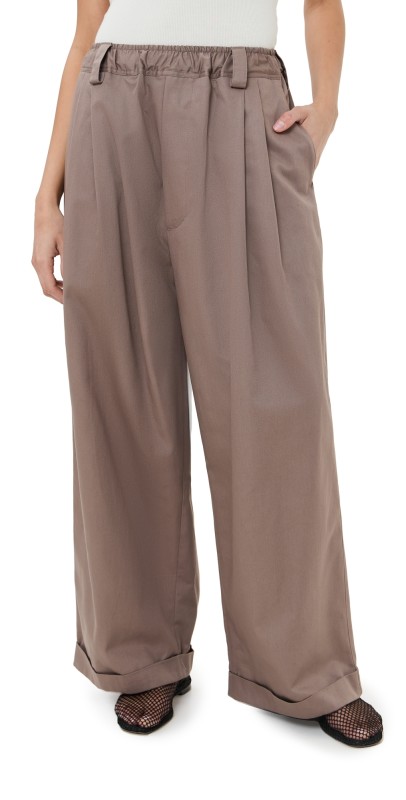 Meryll Rogge Drawstring Chino Pants Dark Clay
