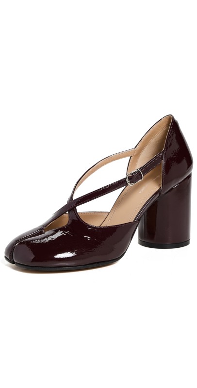 Maison Margiela Tabi Straps Pumps Dark Grape