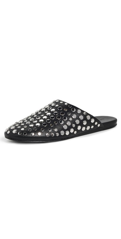 Tory Burch Studded Mules PERFECT BLACK / SILVER