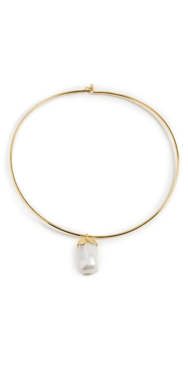 Lizzie Fortunato Best Lady Necklace In Pearl Gold
