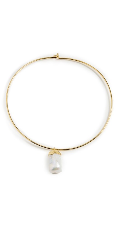 Lizzie Fortunato Best Lady Necklace In Pearl Gold
