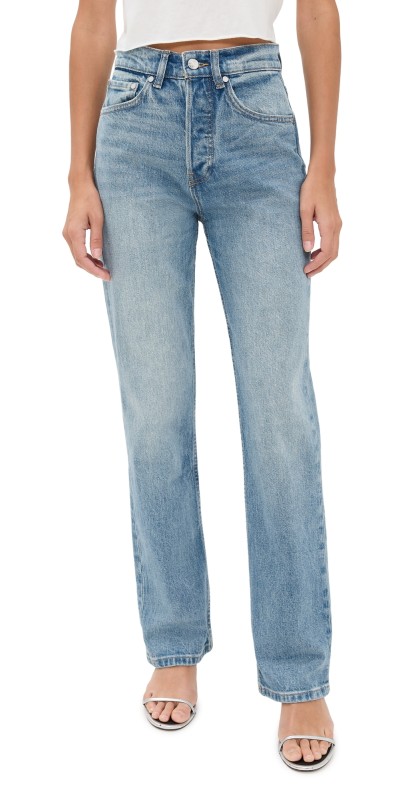 EB Denim High Rise Straight Jeans Cleo