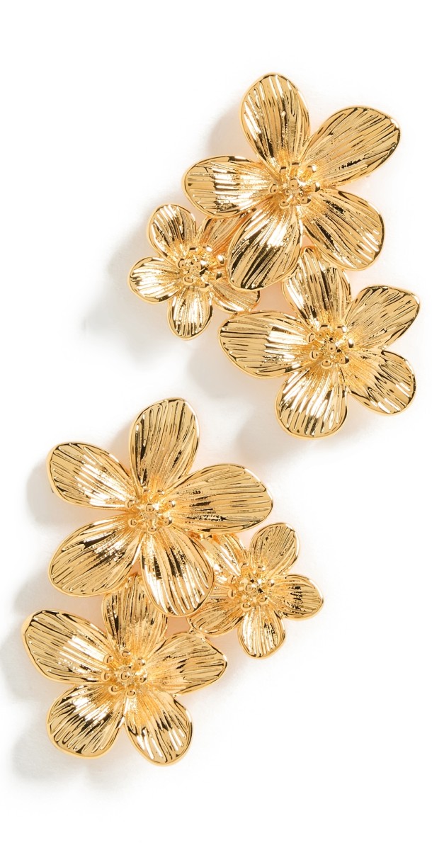 SHASHI Botanique Studs Gold