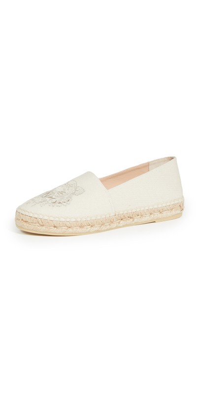 KENZO Classic Tiger Head Espadrilles Ecru