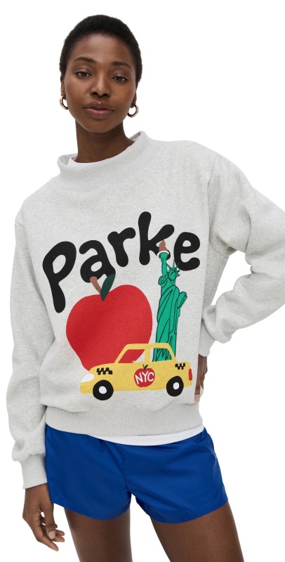 PARKE NYC Mockneck Sweatshirt Grey