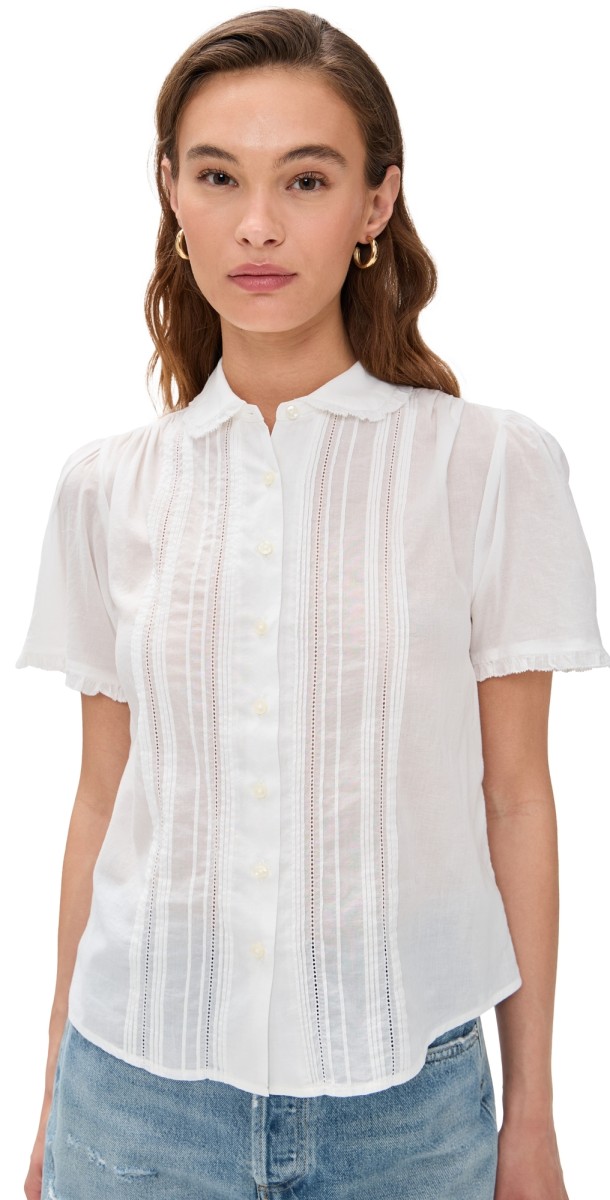 Birds of Paradis Millie Blouse White