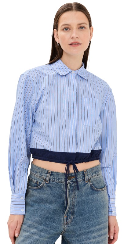 SIMKHAI Adryck Shirt Harbor Blue Stripe