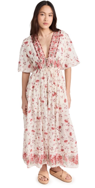 Free People Lysette Maxi Dress Tea Combo