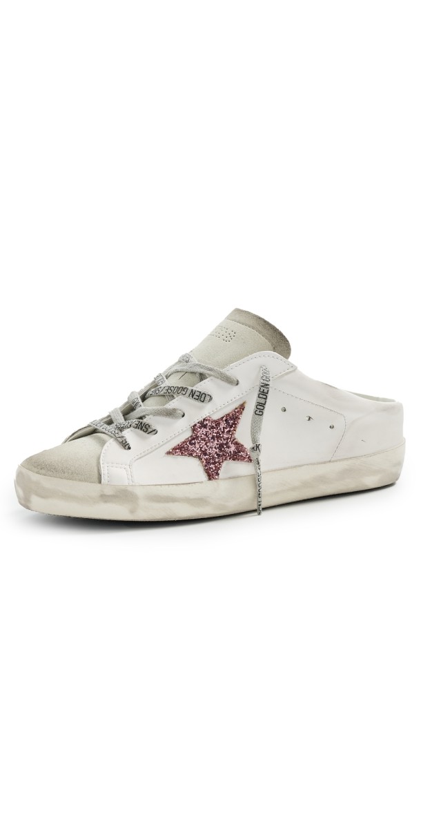 Golden Goose Bio Based Upper Glitter Star Sneakers White/Ice/Pink