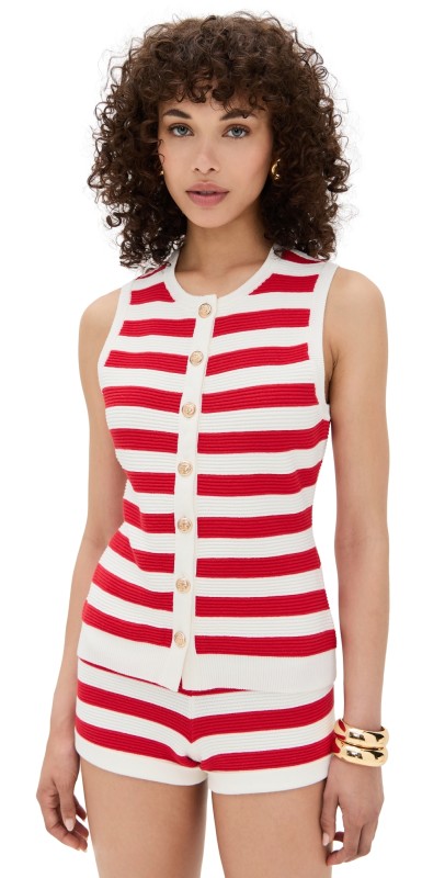 Show Me Your Mumu Devin Tank Red Stripe Delight Knit