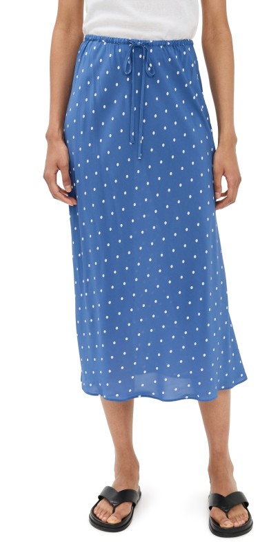 Alex Mill Lilly Slip Skirt Blue/White