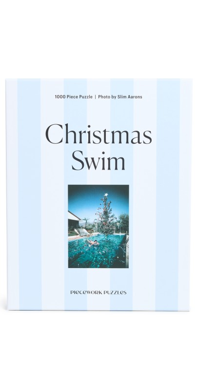 Piecework Puzzles Slim Aarons Christmas Swim Puzzle Christmas Swim One Siz