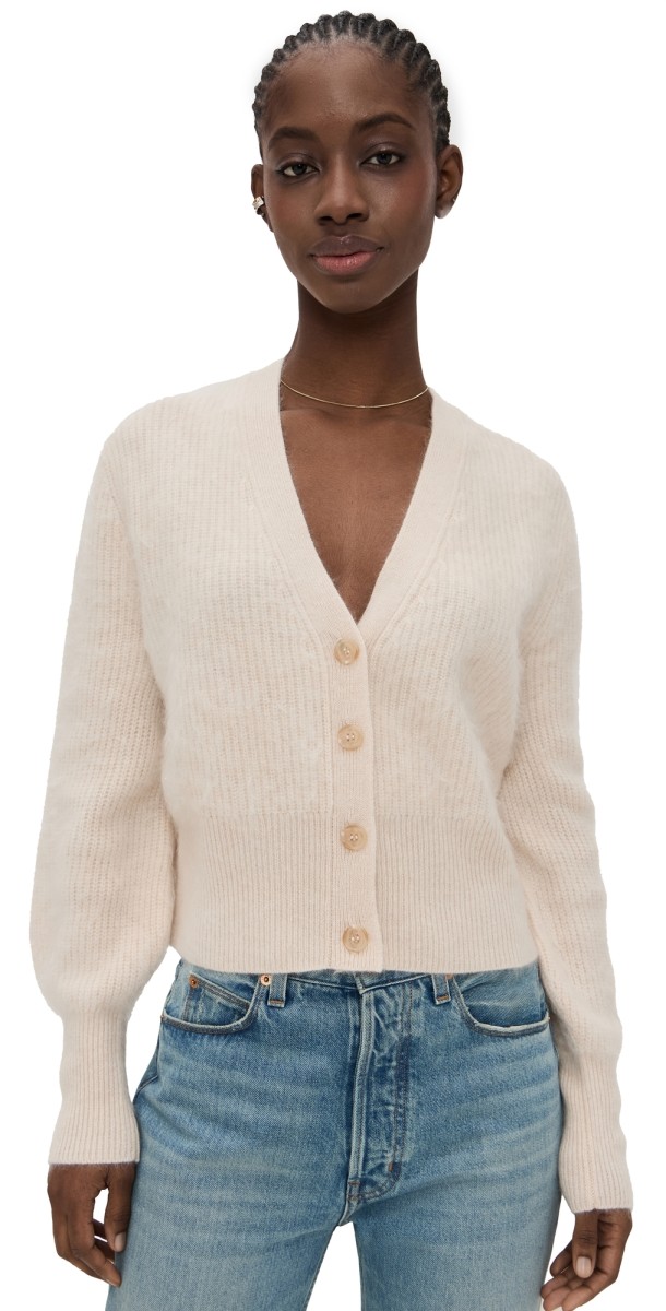 Jenni Kayne Cashmere Peyton Cardigan Warm Ivory