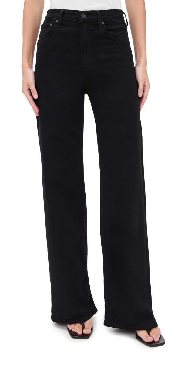 Citizens of Humanity Lyra Wide Leg Jeans Plush Black