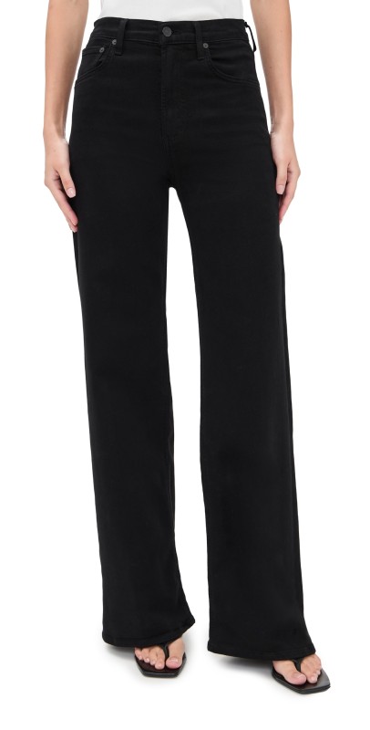 Citizens of Humanity Lyra Wide Leg Jeans Plush Black