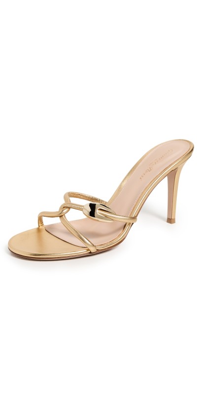 Gianvito Rossi Black Mamba Nappa Silk Mules Mekong