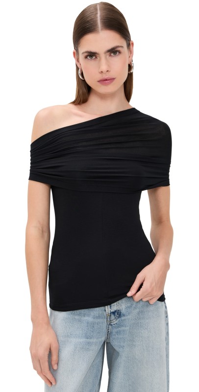 Helmut Lang Soft Cloud Sash Top Black
