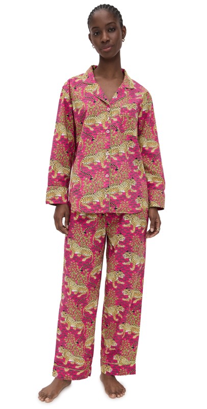 Printfresh Long PJ Set Bagheera/Hot Pink