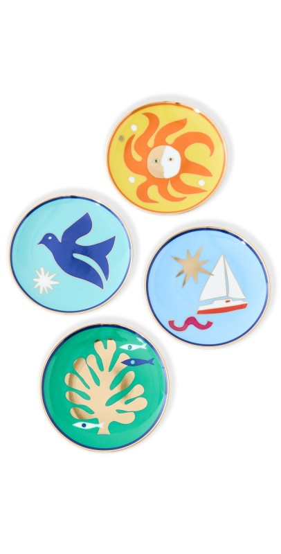 Jonathan Adler Playa Coaster Set of 4 Mult