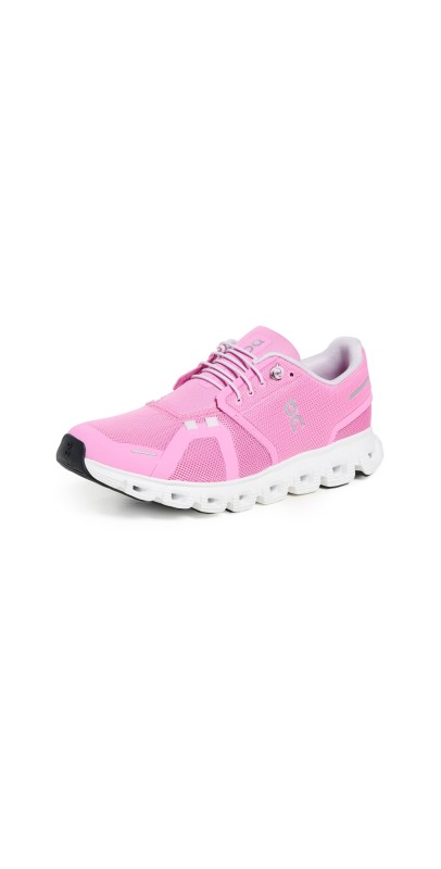 On Cloud 6 Sneakers Raspberry/White