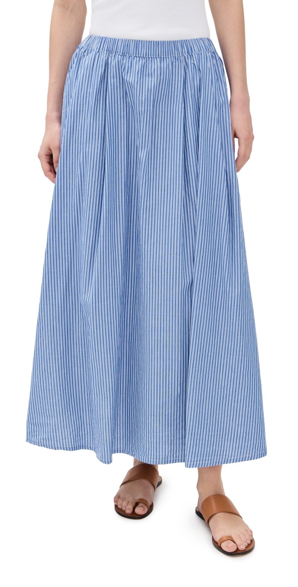 American Vintage Stripe Skirt Rayures Aqua