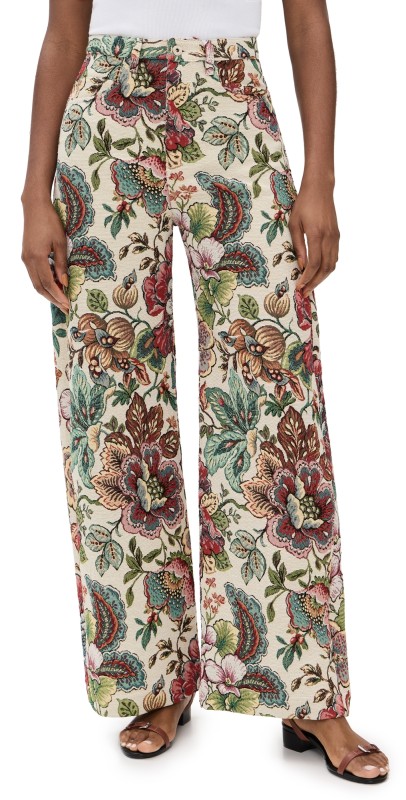Marques'Almeida Brocade Boyfriend Trousers White
