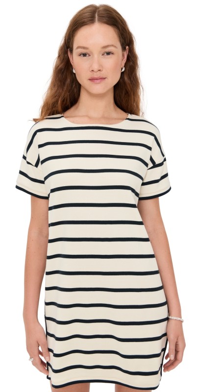 La Ligne Breton Dress Ecru/Navy